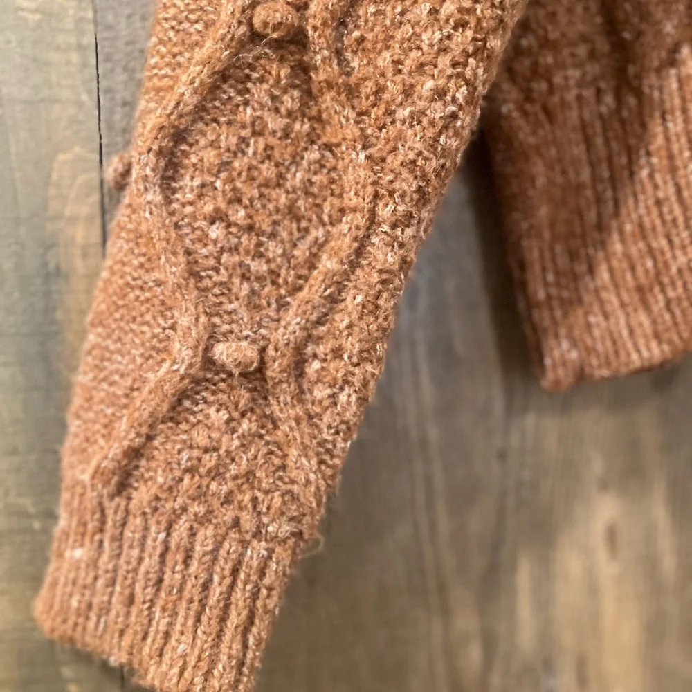 Heartloom Hazel Knit Sweater - Rust Brown - Small - Picture 4 of 7